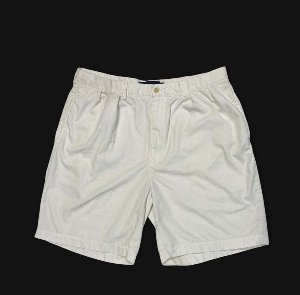 Polo Ralph Lauren Classic Golf Short Size 38 White Pleated Cotton